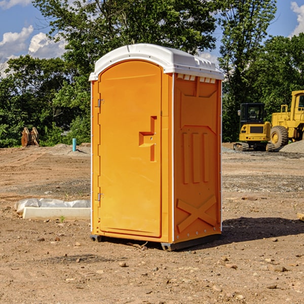 how often are the portable restrooms cleaned and serviced during a rental period in Pocono Woodland Lakes